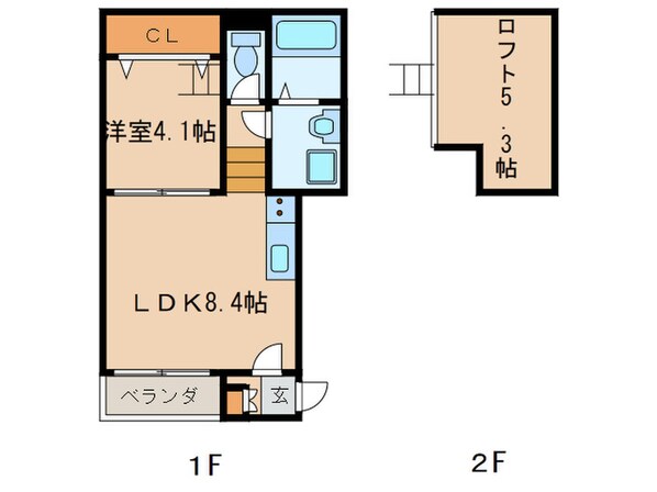 プライム二番コートの物件間取画像